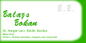 balazs bokan business card