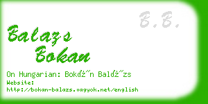 balazs bokan business card